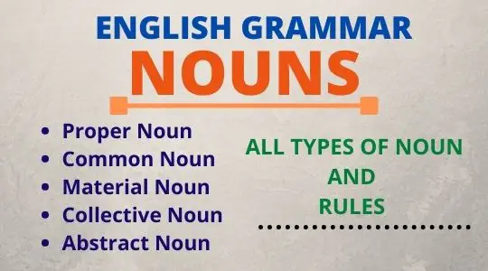 Type of Nouns Rules with Examples